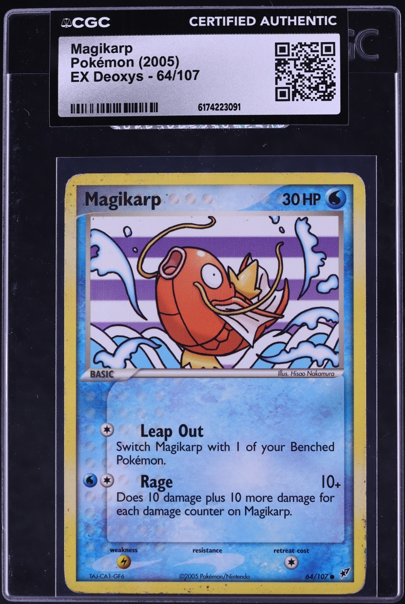 2005 Pokemon EX Deoxys Magikarp #64 CGC AUTH