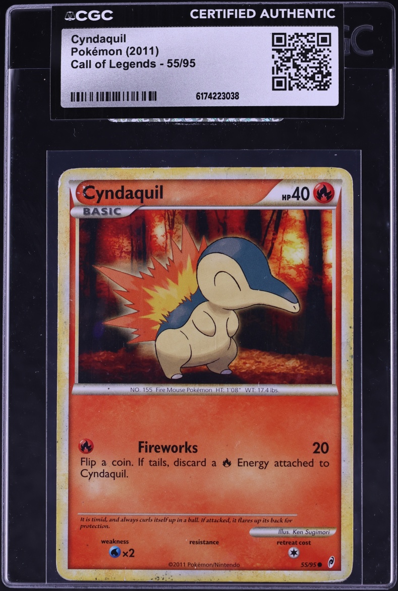2011 Pokemon Call Of Legends Cyndaquil #55 CGC AUTH