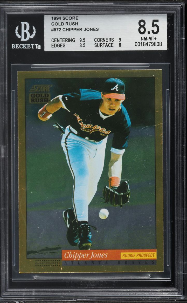 1994 Score Gold Rush Chipper Jones ROOKIE  #572 BGS 8.5 NM-MT+