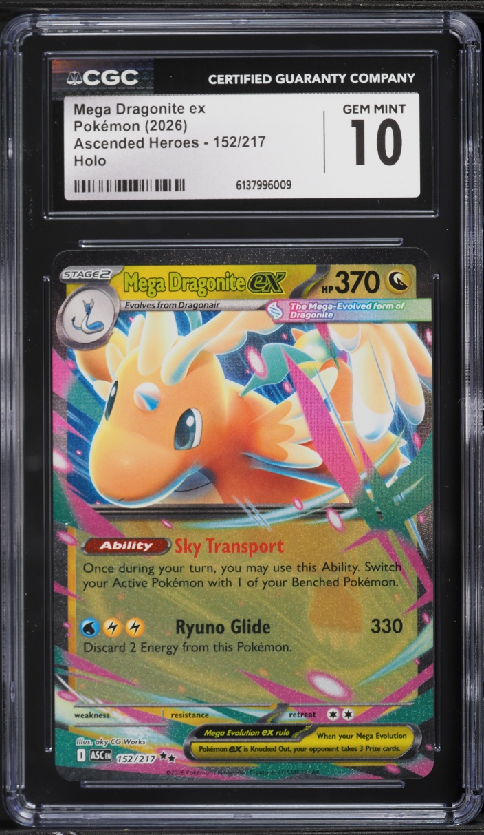 2026 Pokemon Mega Evolution Ascended Heroes Holo Mega Dragonite ex #152 CGC 10 GEM MINT