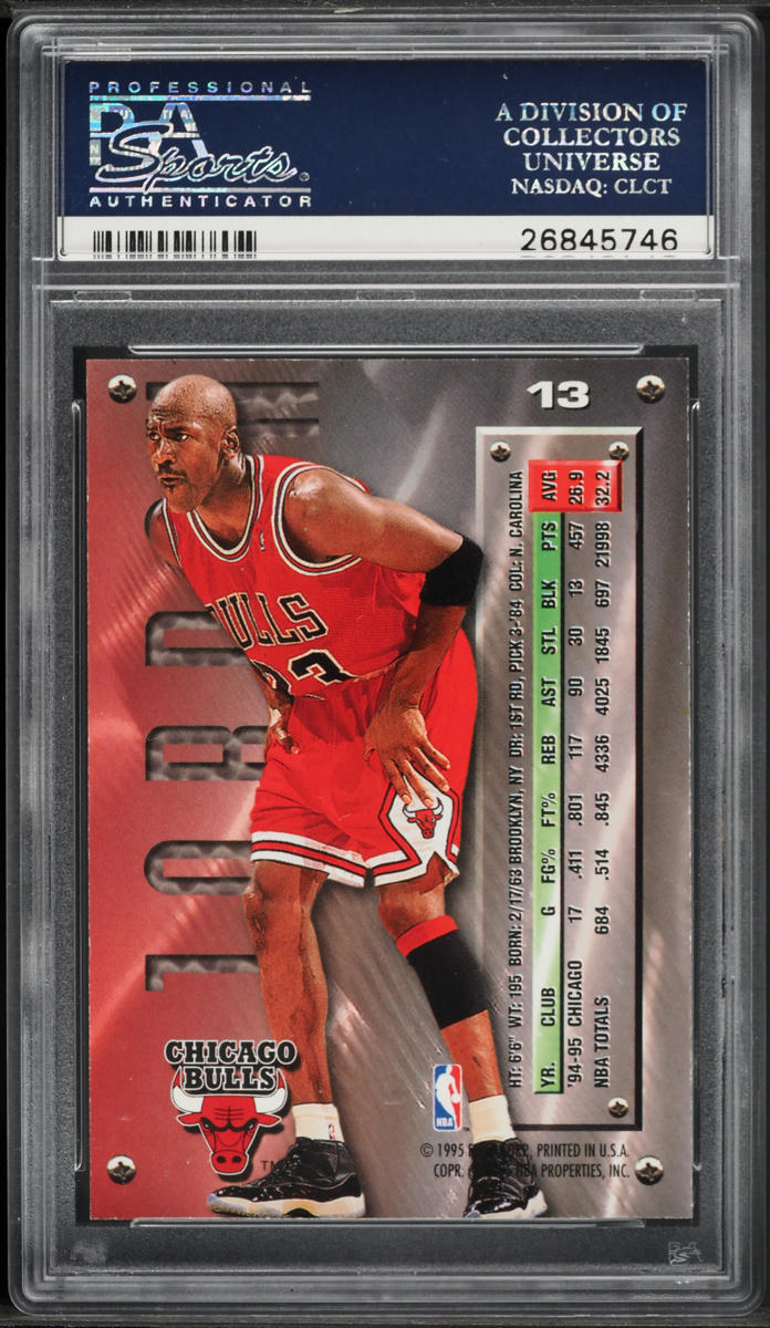 1995 Metal Basketball Michael Jordan #13 PSA 10 GEM MINT