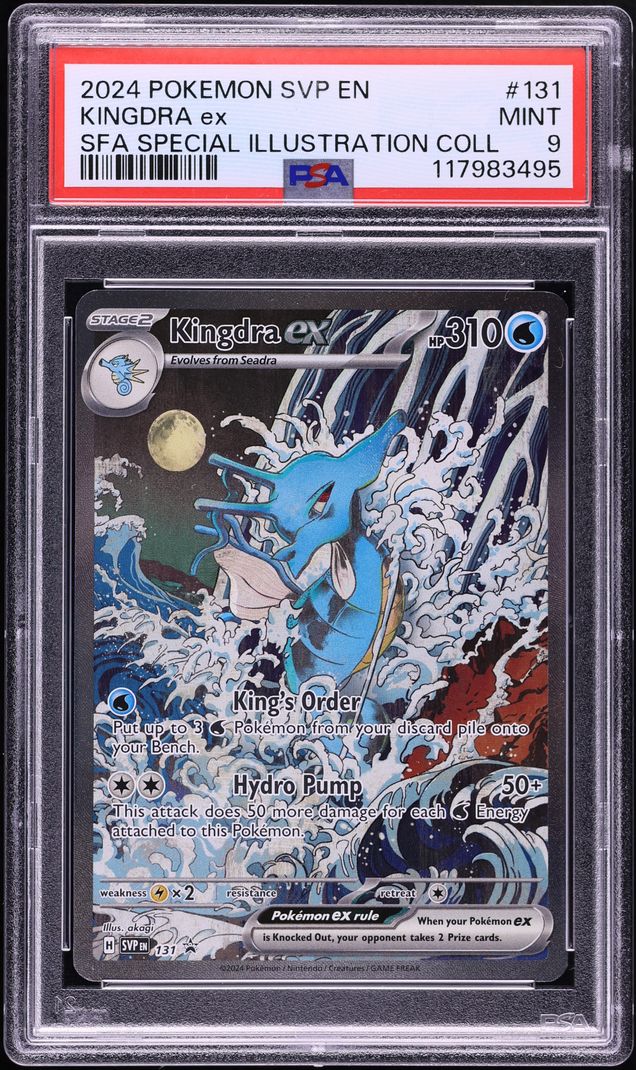 2024 Pokemon Scarlet & Violet Promo Illustration Collection Kingdra Ex #131 PSA 9 MINT