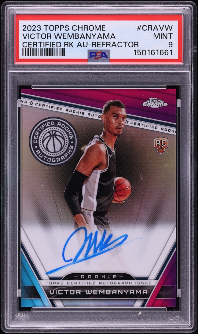 2023 Topps Chrome Certified Refractor Victor Wembanyama ROOKIE AUTO #CRA-VW PSA 9 MINT