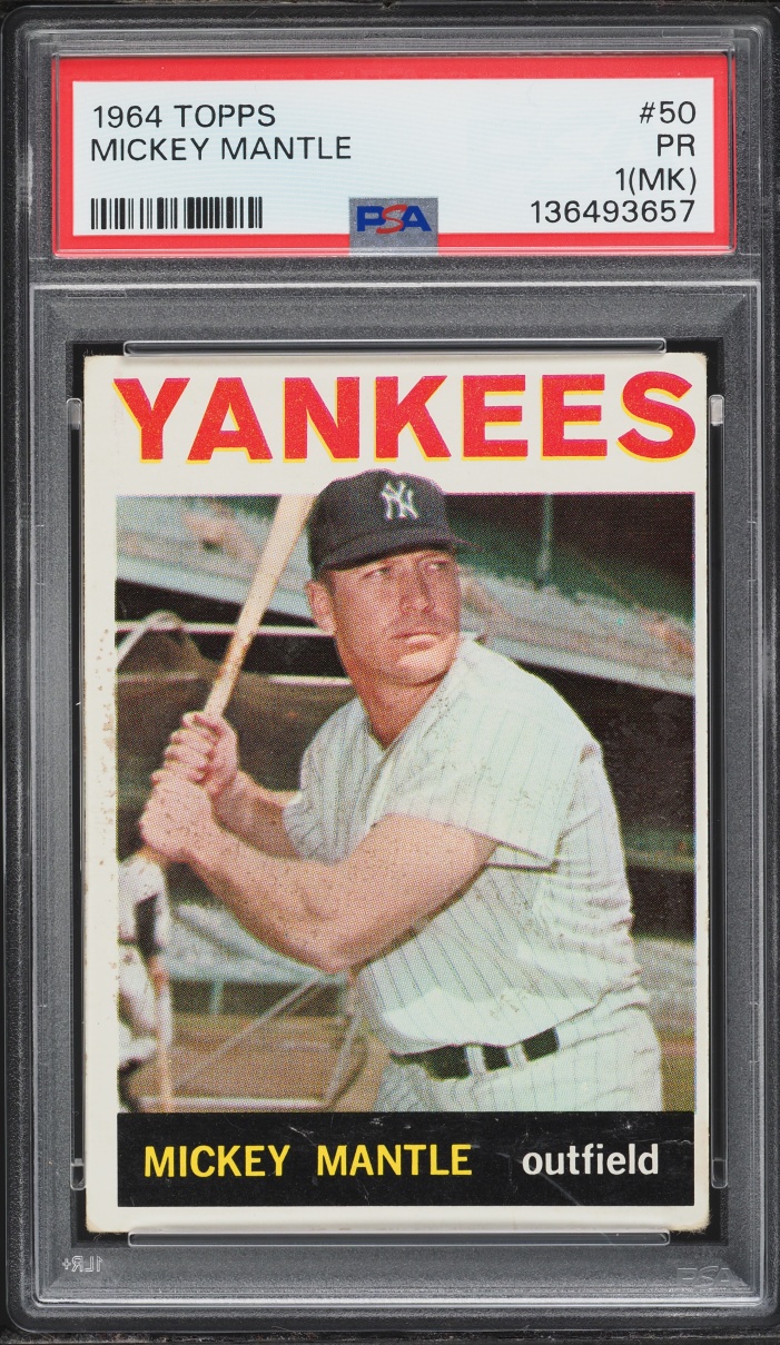 1964 Topps Mickey Mantle #50 PSA 1(mk) PR