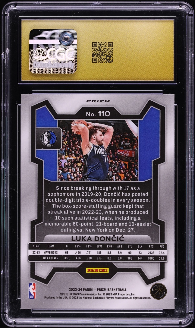 2023 Panini Prizm Ice Luka Doncic #110 CGC 10 PRISTINE