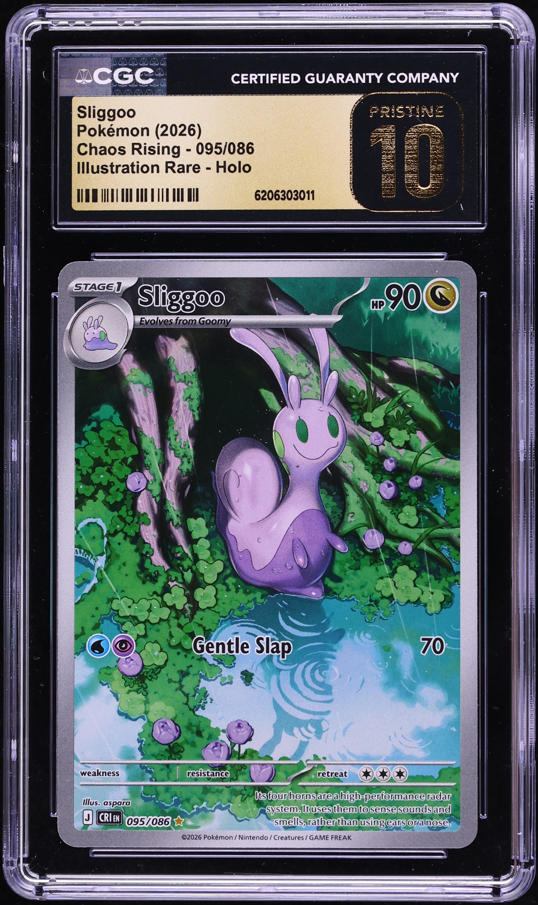 2026 Pokemon Mega Evolution Chaos Rising IR Sliggoo #95 CGC 10 PRISTINE