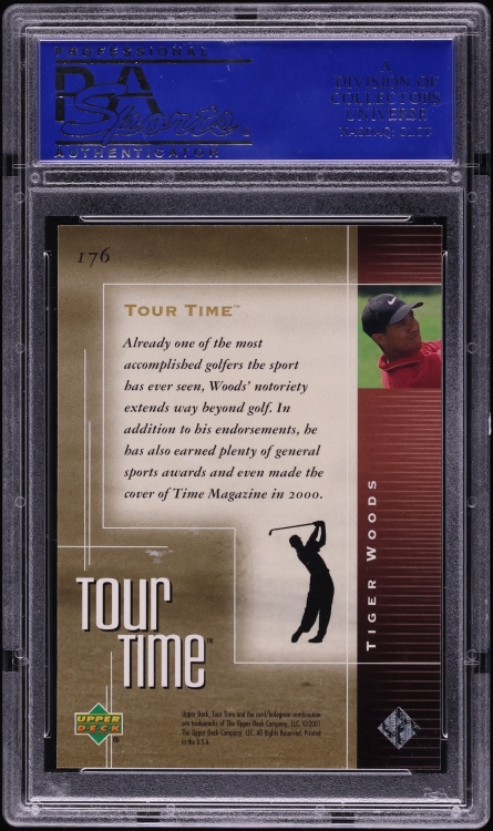2001 Upper Deck Golf Tiger Woods ROOKIE #176 PSA 10 GEM MINT