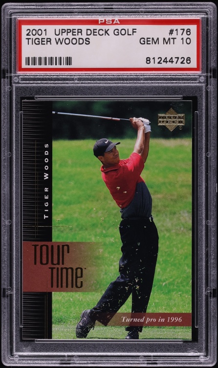 2001 Upper Deck Golf Tiger Woods ROOKIE #176 PSA 10 GEM MINT