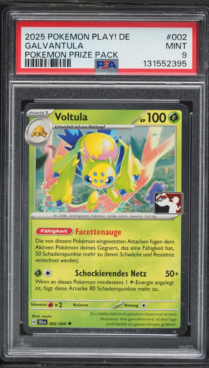 2025 Pokemon German Scarlet & Violet 151 Play! Prize Pack Galvantula #2 PSA 9 MINT