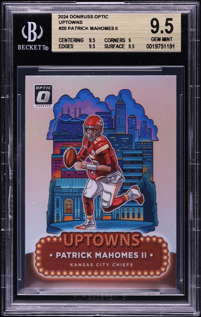 2024 Donruss Optic Uptowns Patrick Mahomes II #20 BGS 9.5 GEM MINT