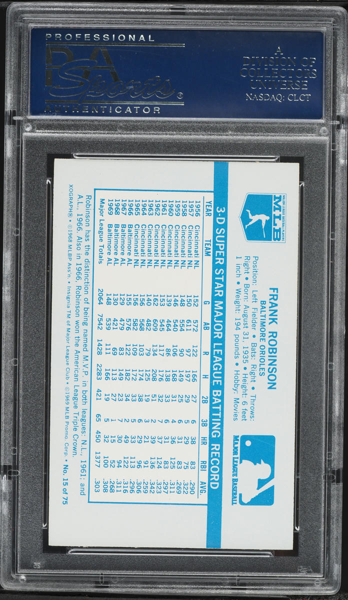 1970 Kellogg's Frank Robinson #15 PSA 9 MINT