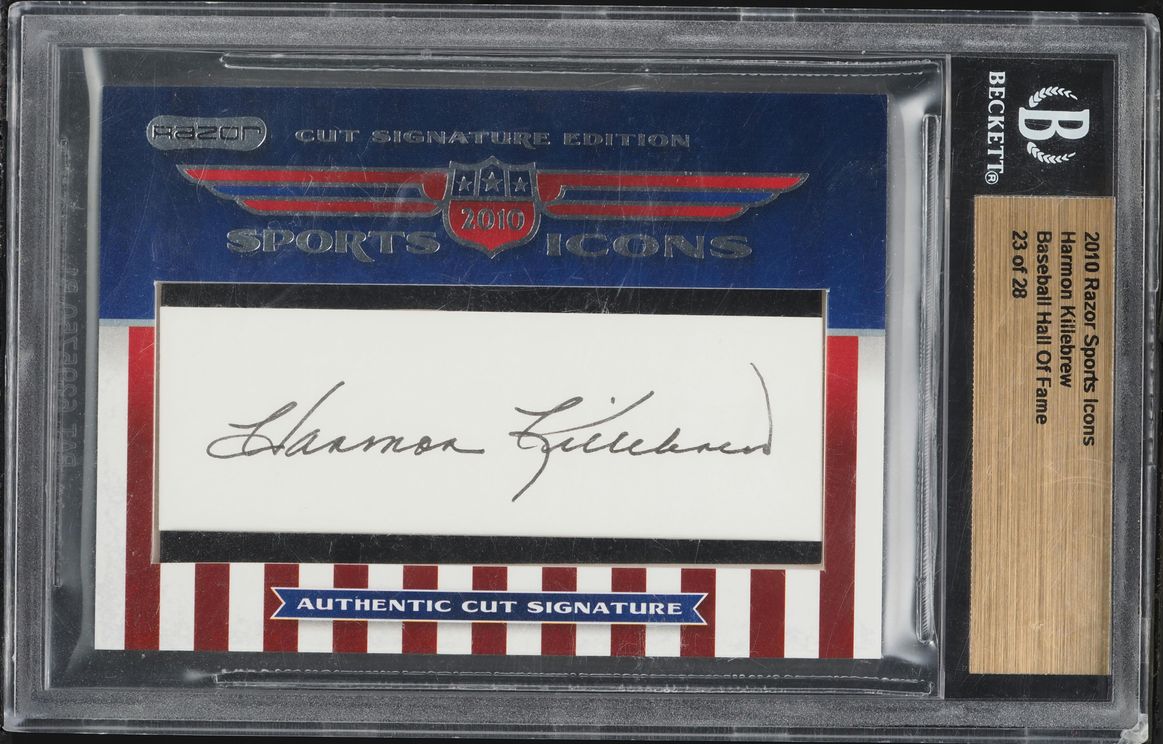 2010 Razor Sports Icons Cut Signature Edition Harmon Killebrew AUTO BGS AUTH