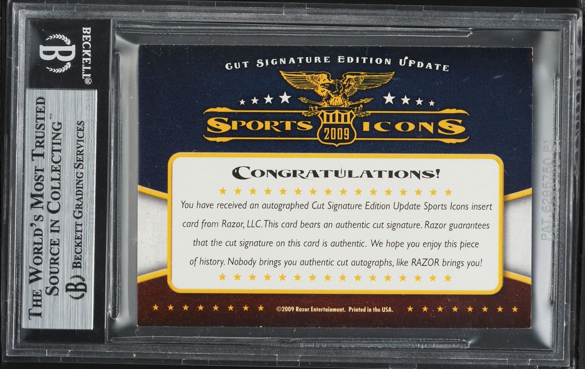 2009 Razor Sports Icons Cut Signature Edition Update Don Maynard AUTO BGS AUTH