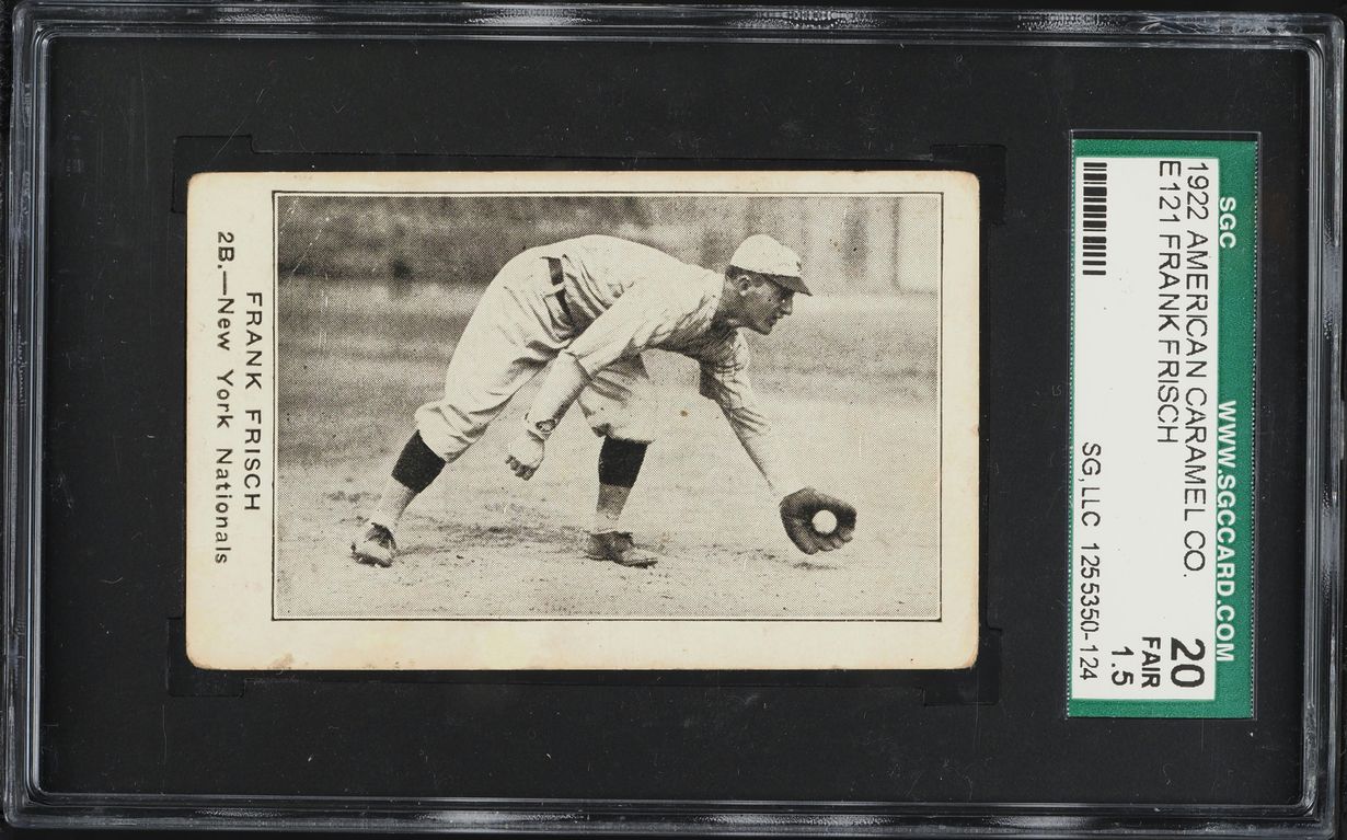1922 American Caramel Co. E121 Series Of 120 Frank Frisch SGC 1.5 FR