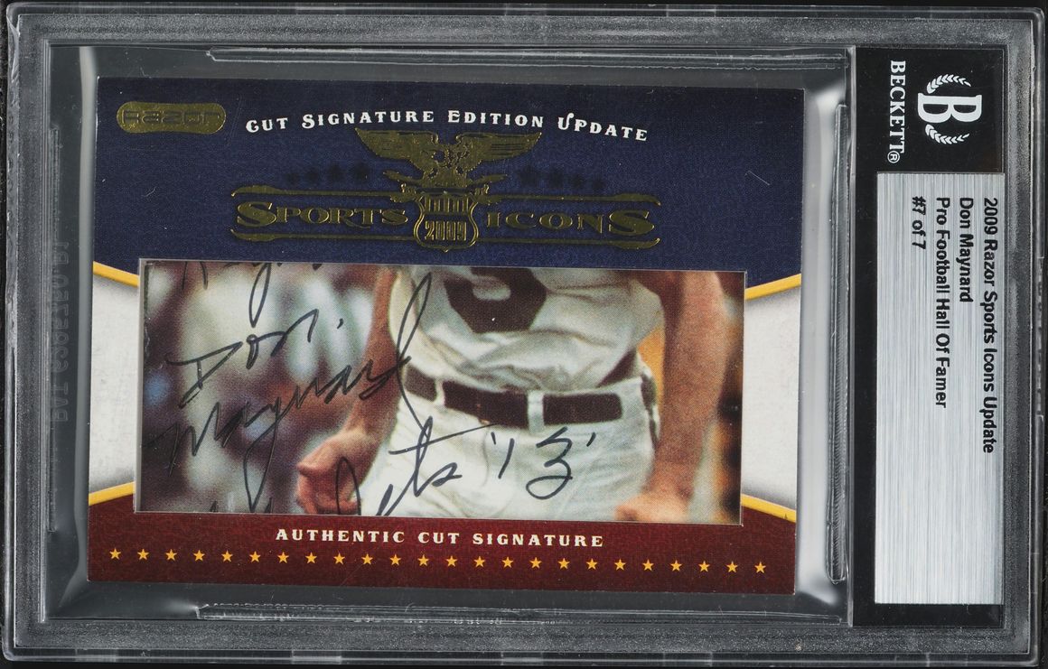 2009 Razor Sports Icons Cut Signature Edition Update Don Maynard AUTO BGS AUTH