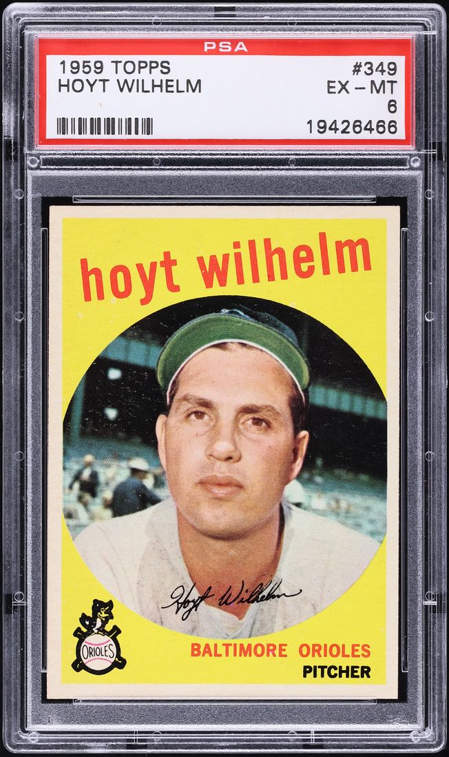 1959 Topps Hoyt Wilhelm #349 PSA 6 EXMT