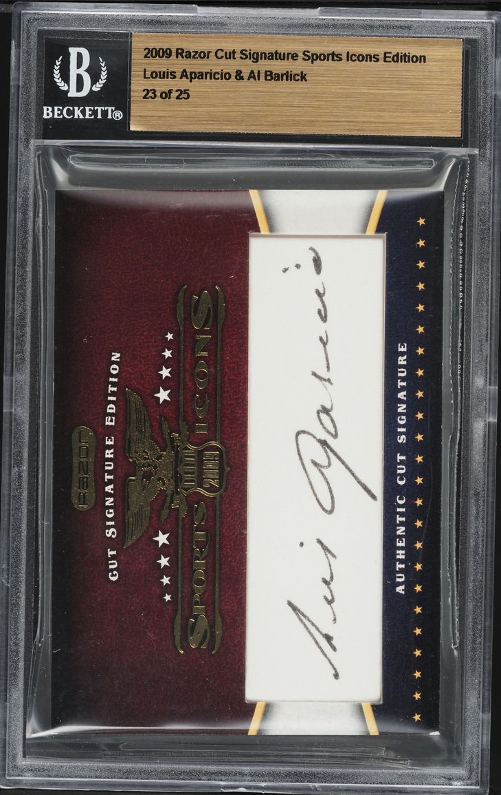 2009 Razor Sports Icons Cut Signature Edition Louis Aparicio & Al Barlick AUTO BGS AUTH