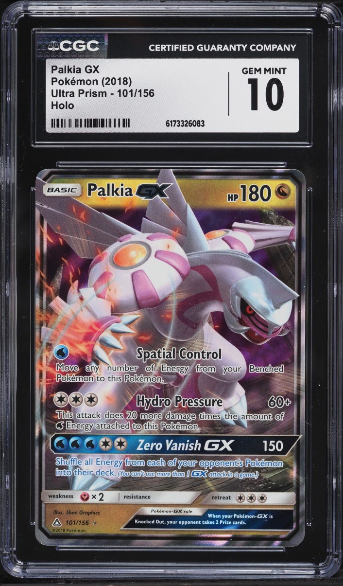 2018 Pokemon Sun & Moon Ultra Prism Holo Palkia GX #101 CGC 10 GEM MINT