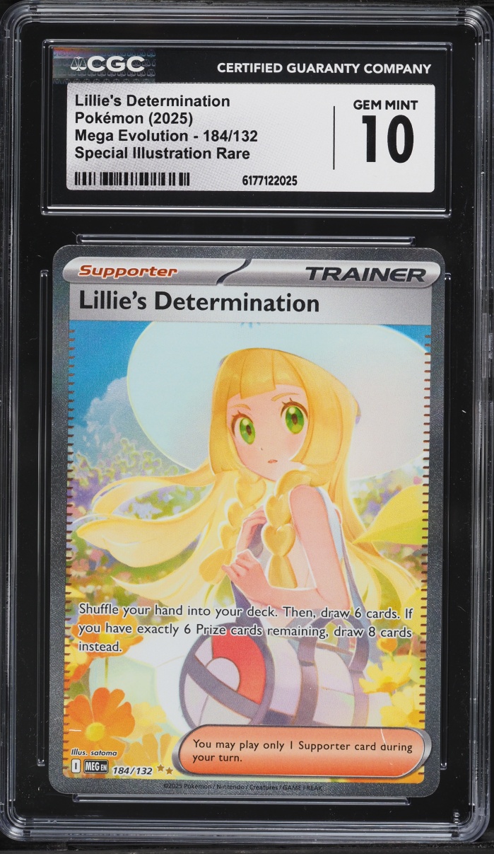 2025 Pokemon Mega Evolution SIR Lillie's Determination #184 CGC 10 GEM MINT