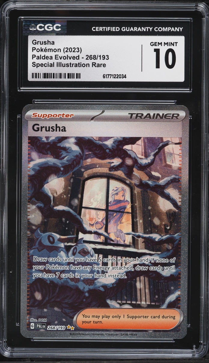 2023 Pokemon Scarlet & Violet Paldea Evolved SIR Grusha #268 CGC 10 GEM MINT