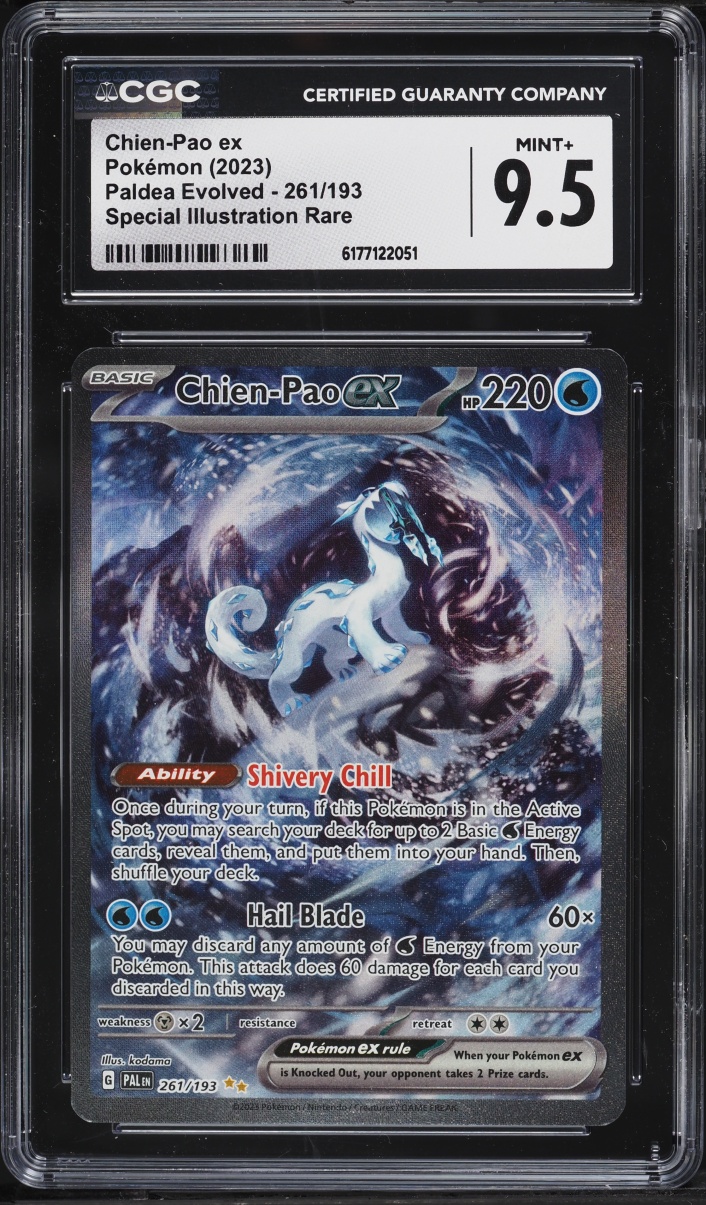 2023 Pokemon Scarlet & Violet Paldea Evolved SIR Chien-Pao Ex #261 CGC 9.5 MINT+