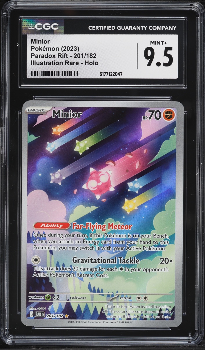 2023 Pokemon Scarlet & Violet Paradox Rift IR Minior #201 CGC 9.5 MINT+