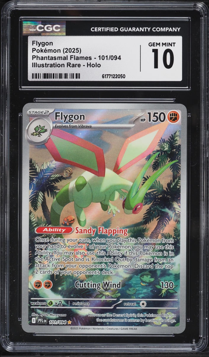 2025 Pokemon Mega Evolution Phantasmal Flames IR Flygon #101 CGC 10 GEM MINT