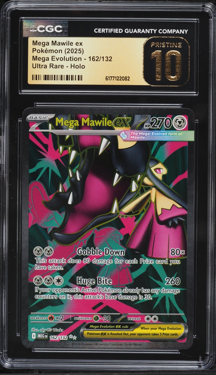 2025 Pokemon Mega Evolution Full Art Mega Mawile Ex #162 CGC 10 PRISTINE