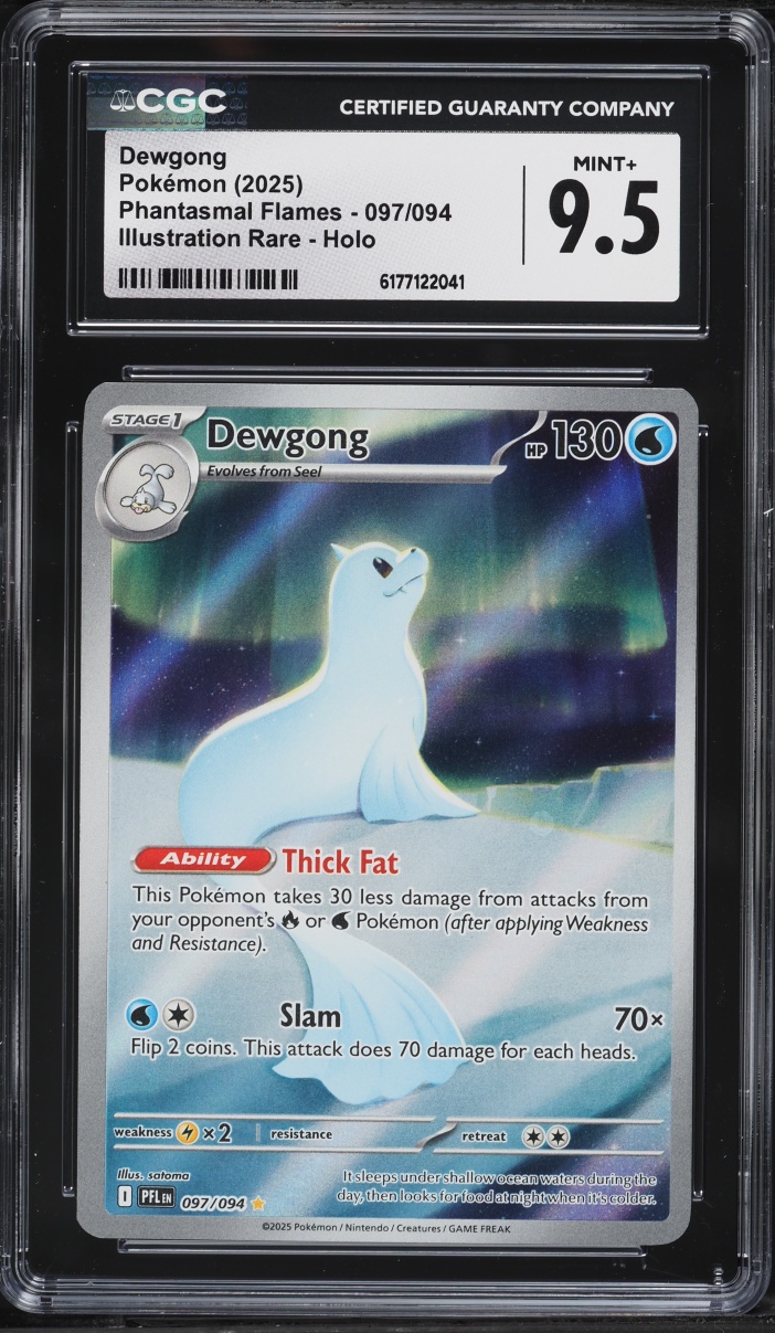 2025 Pokemon Mega Evolution Phantasmal Flames IR Dewgong #97 CGC 9.5 MINT+