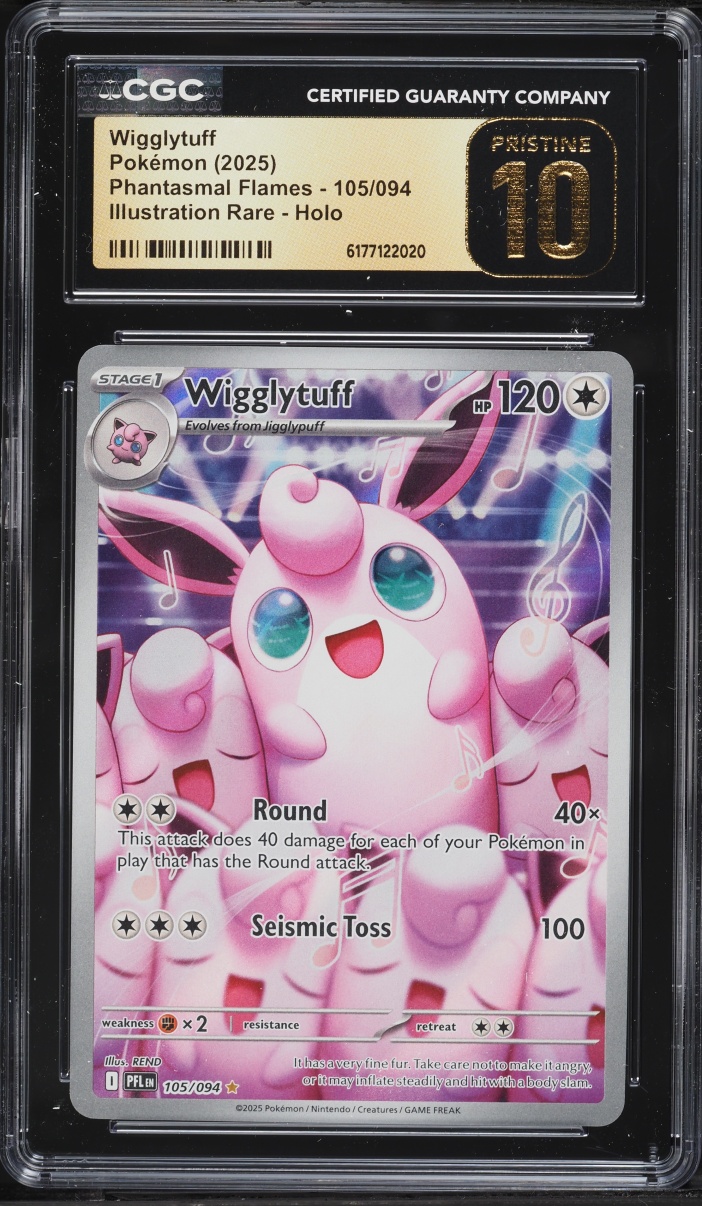 2025 Pokemon Mega Evolution Phantasmal Flames IR Wigglytuff #105 CGC 10 PRISTINE