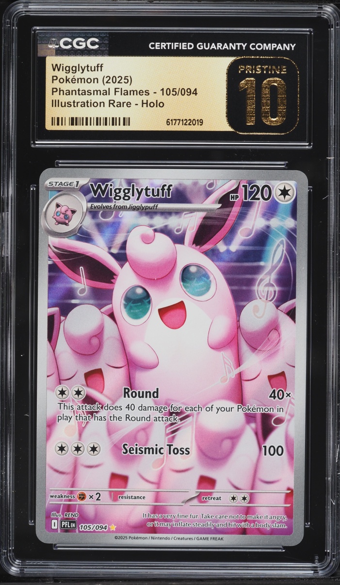 2025 Pokemon Mega Evolution Phantasmal Flames IR Wigglytuff #105 CGC 10 PRISTINE