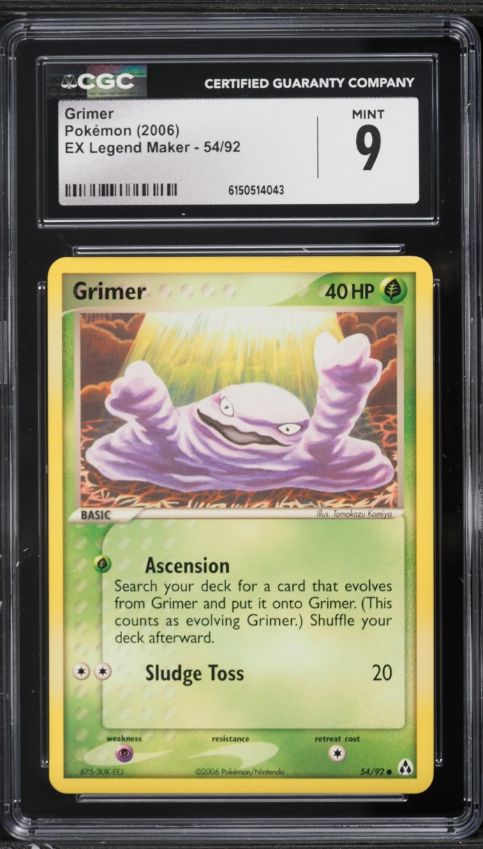 2006 Pokemon EX Legend Maker Grimer #54 CGC 9 MINT
