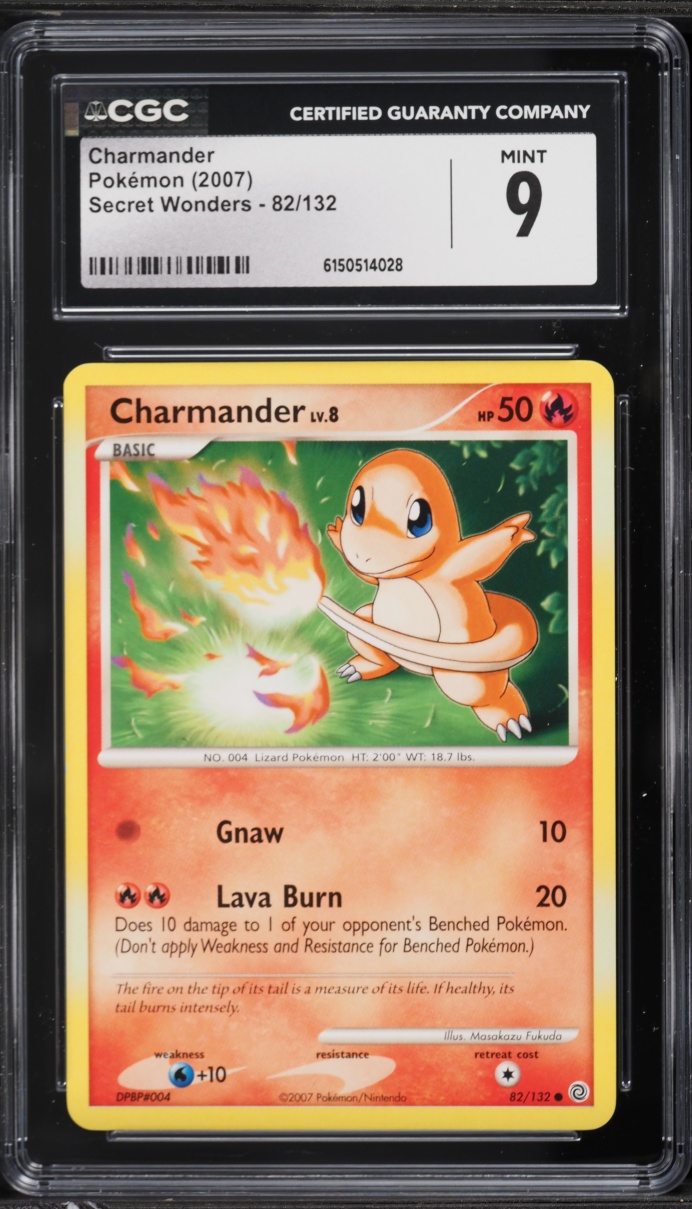 2007 Pokemon Diamond & Pearl Secret Wonders Charmander #82 CGC 9 MINT