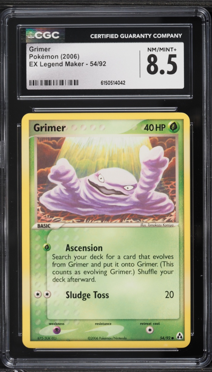 2006 Pokemon EX Legend Maker Grimer #54 CGC 8.5 NM-MT+