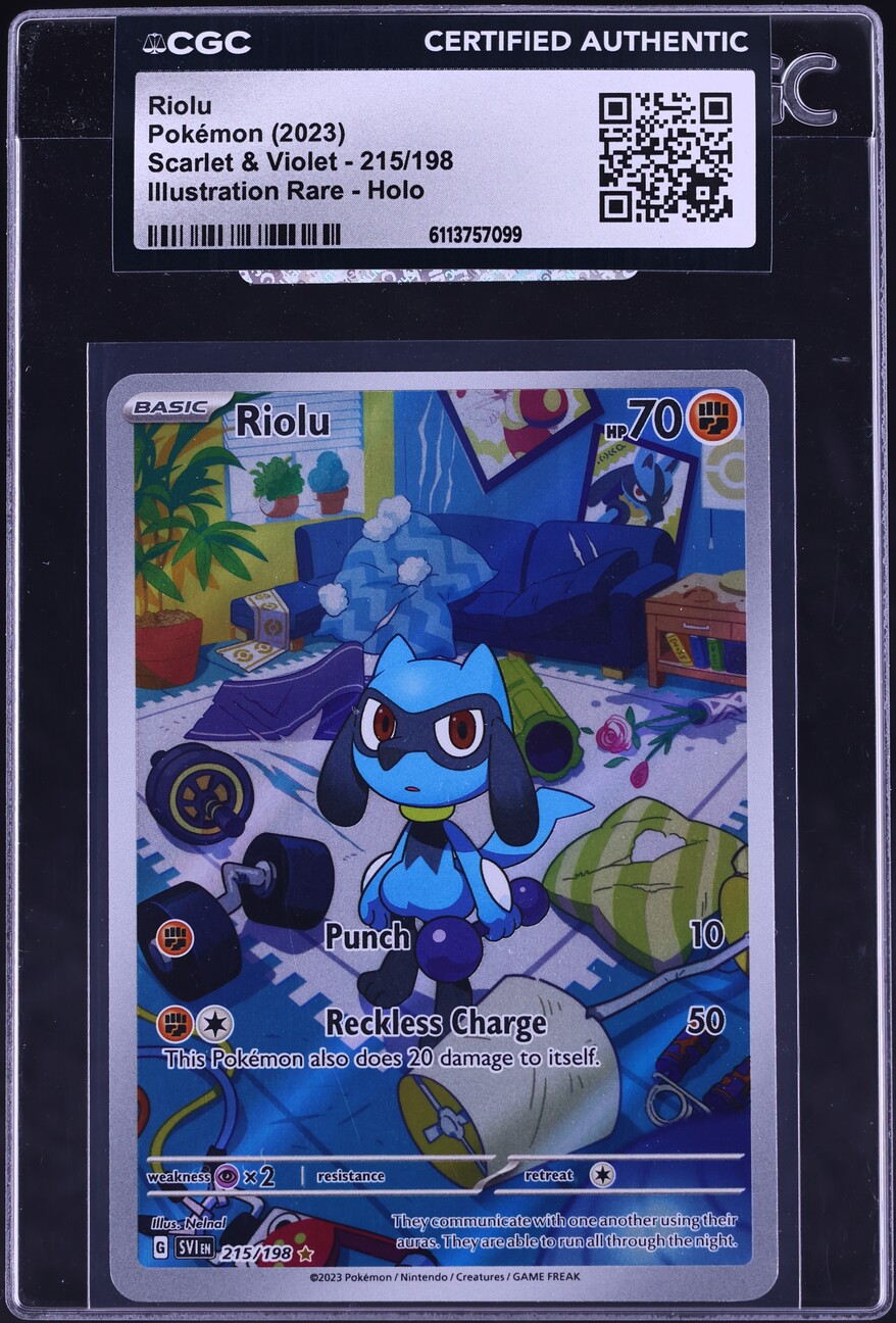 2023 Pokemon Scarlet & Violet IR Riolu #215 CGC AUTH