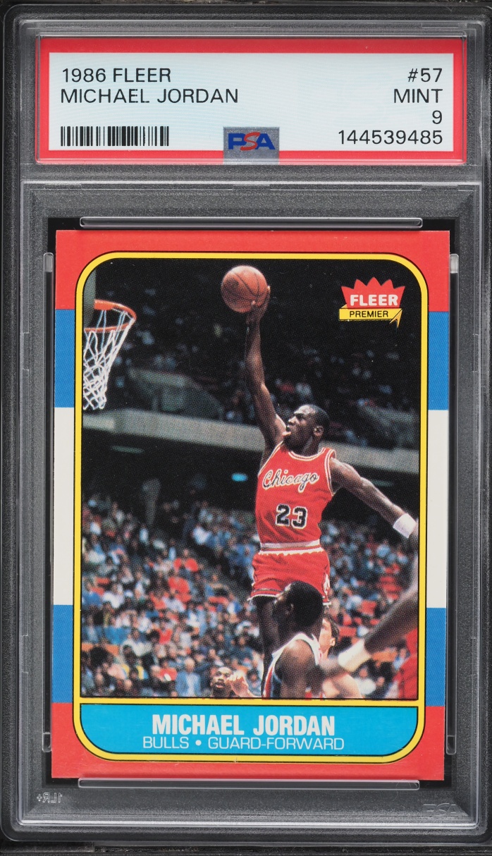1986 Fleer Basketball Michael Jordan ROOKIE #57 PSA 9 MINT