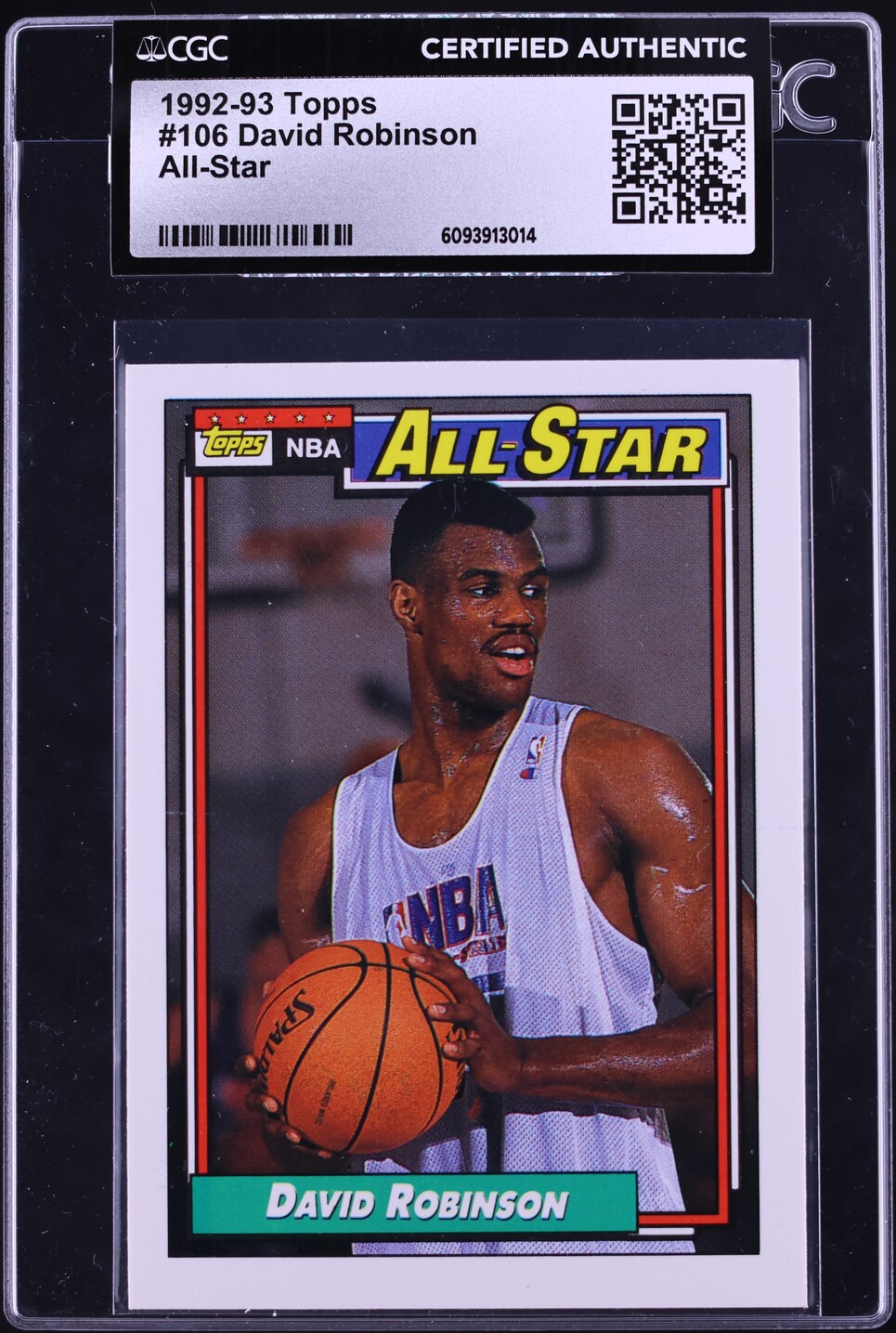 1992 Topps All-Star David Robinson #106 CGC AUTH