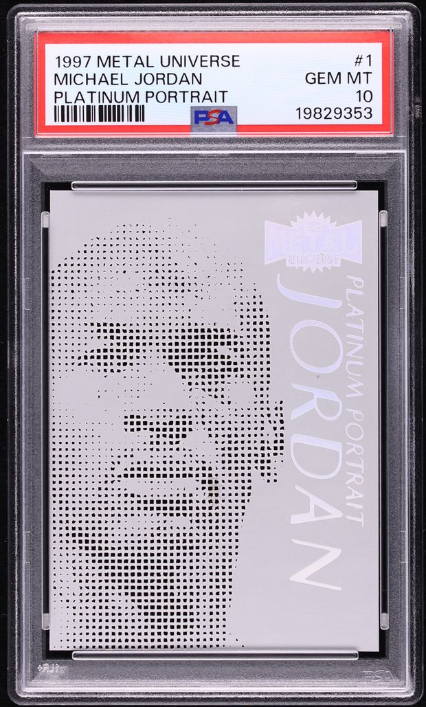 1997 Metal Universe Platinum Portraits Michael Jordan #1 PSA 10 GEM MINT