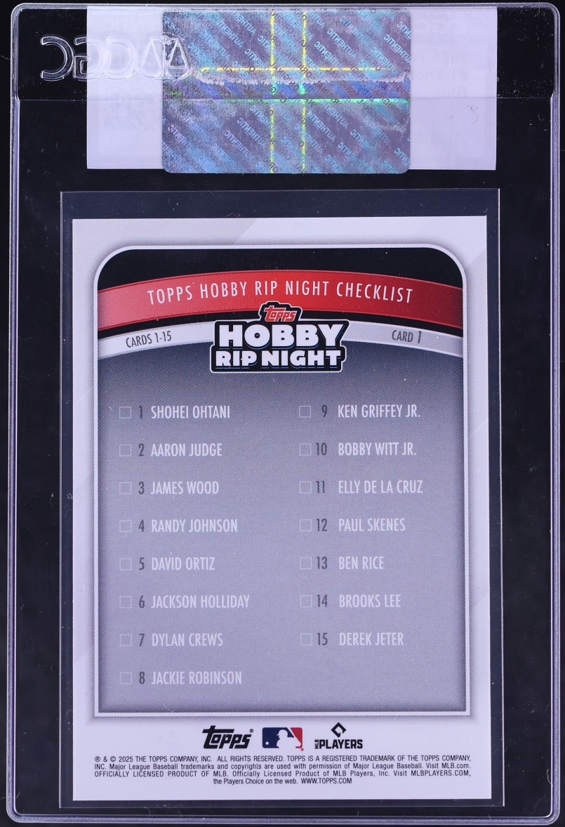 2025 Topps Hobby Rip Night Blue Shohei Ohtani #1 CGC AUTH