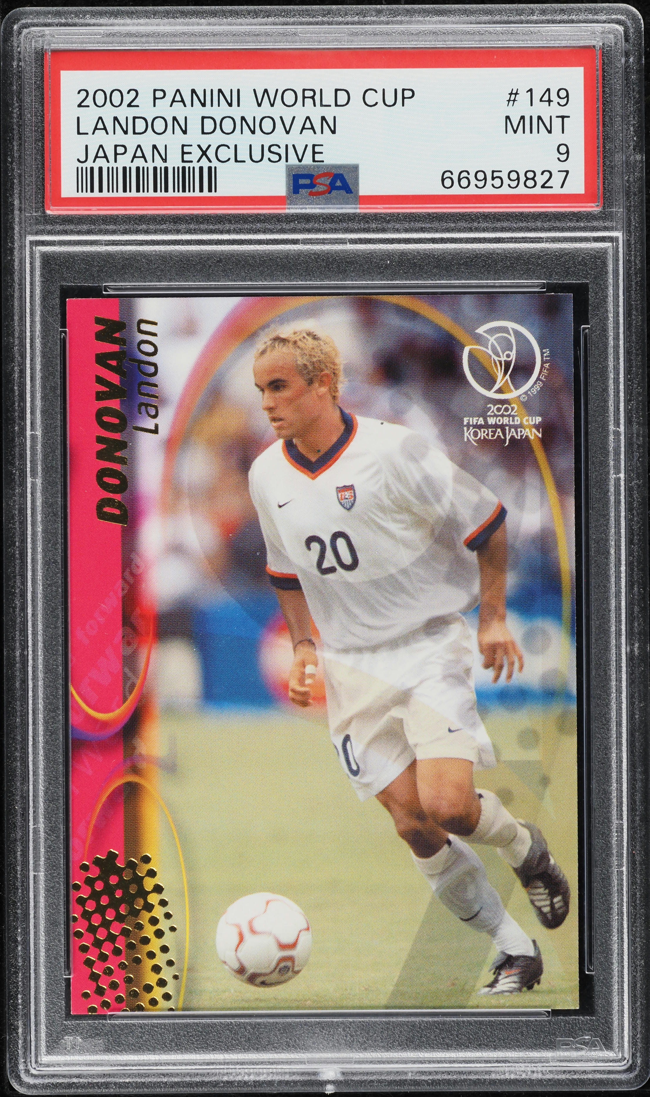 2002 Panini World Cup Korea Japan Exclusive Landon Donovan ROOKIE #149 PSA 9