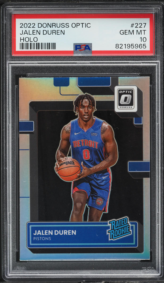 2022 Donruss Optic Holo Jalen Duren ROOKIE #227 PSA 10 GEM MINT