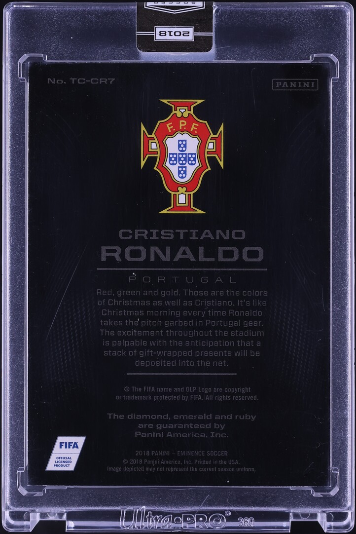 2018 Panini Eminence Team Colors Platinum Cristiano Ronaldo 1/1 #TC-CR7