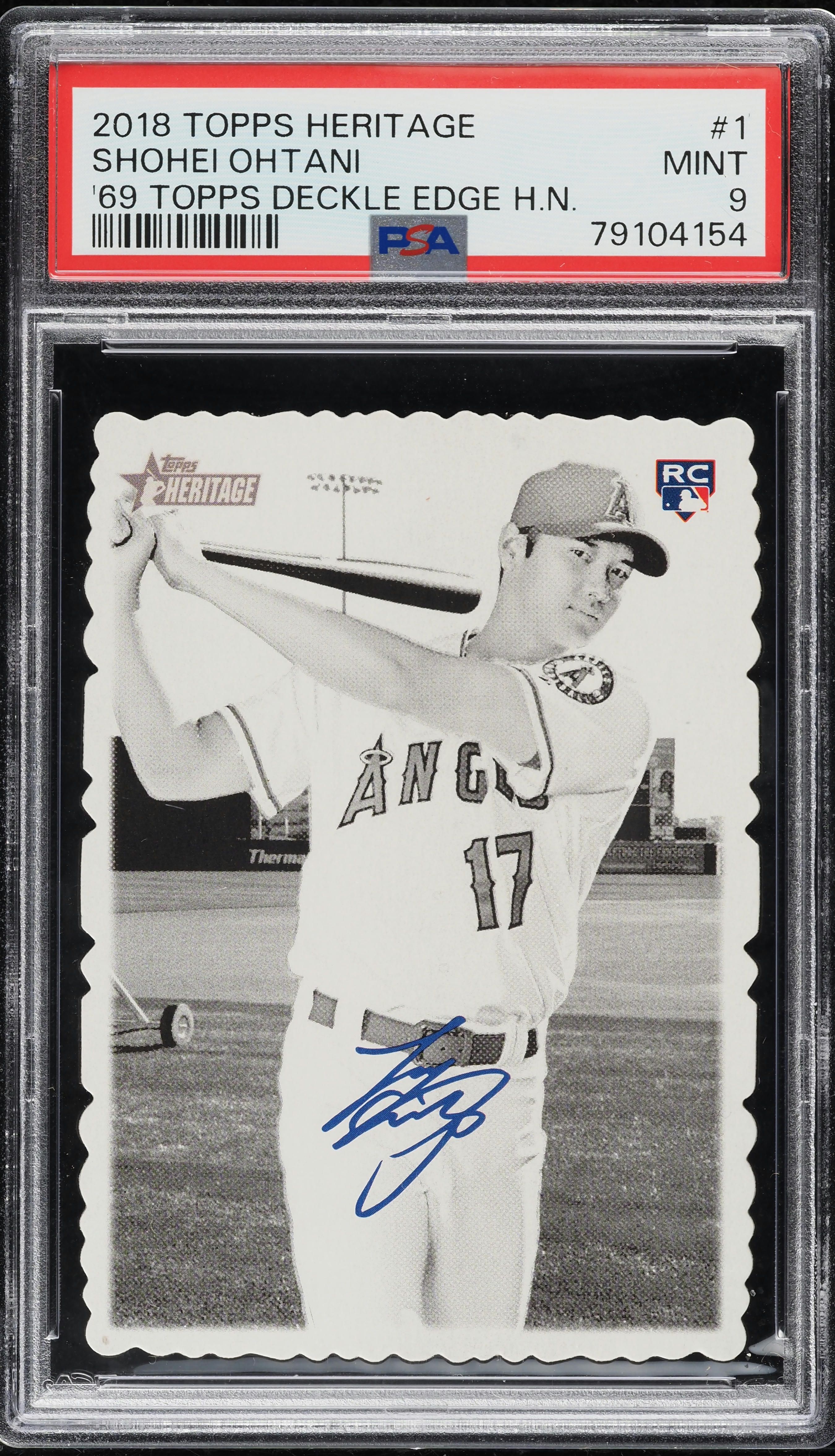 大谷翔平 2018 TOPPS HERITAGE '69 DECKLE 2018 Topps Heritage '69 Deckle Edge Shohei Ohtani ROOKIE #1