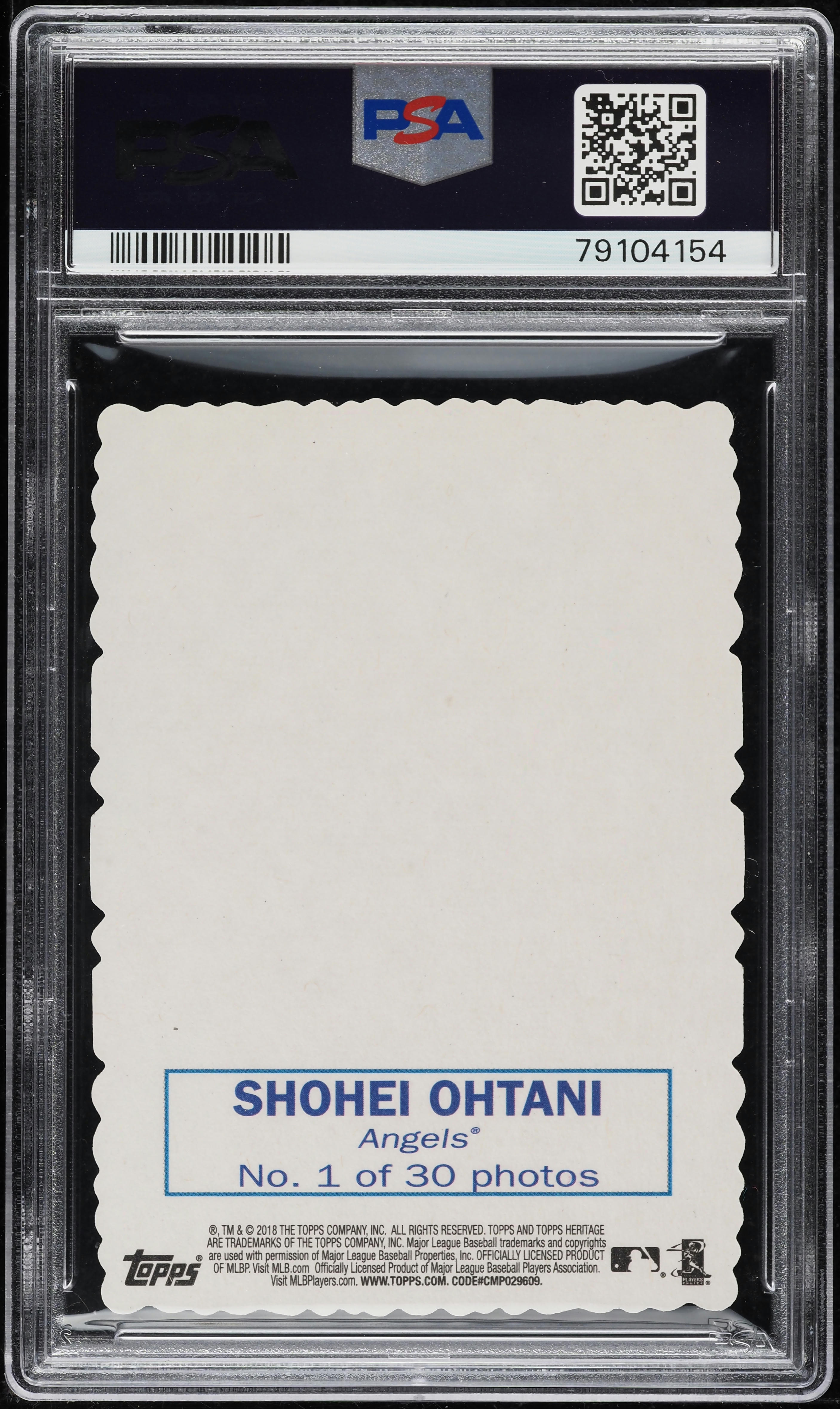 2018 Topps Heritage '69 Deckle Edge Shohei Ohtani ROOKIE #1