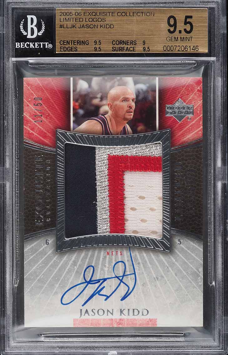 2005 Exquisite Collection Limited Logos Jason Kidd PATCH AUTO /50 #LLJK BGS 9.5 - Photo 1