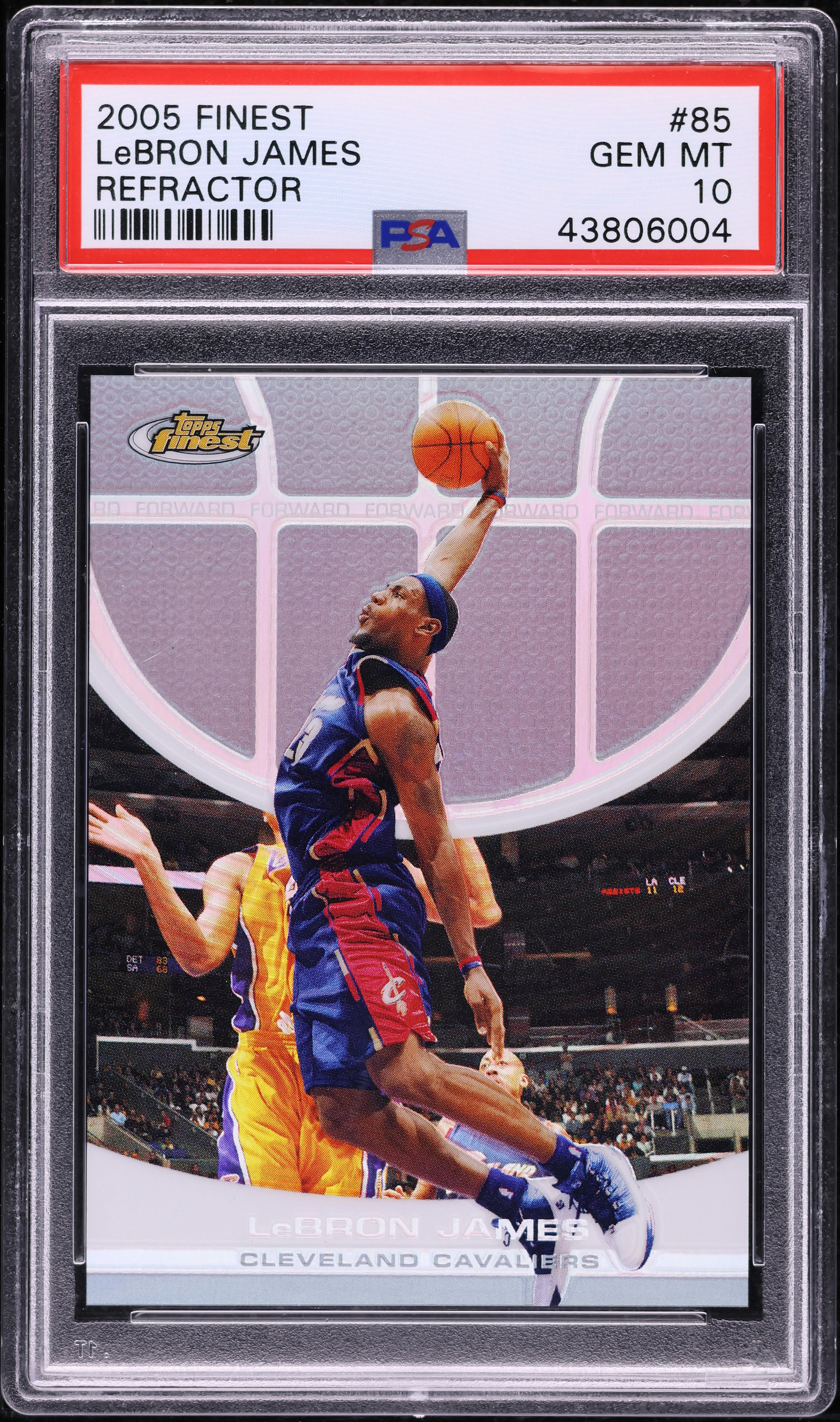 2005 Finest Refractor LeBron James /349 #85 PSA 10 GEM MINT on