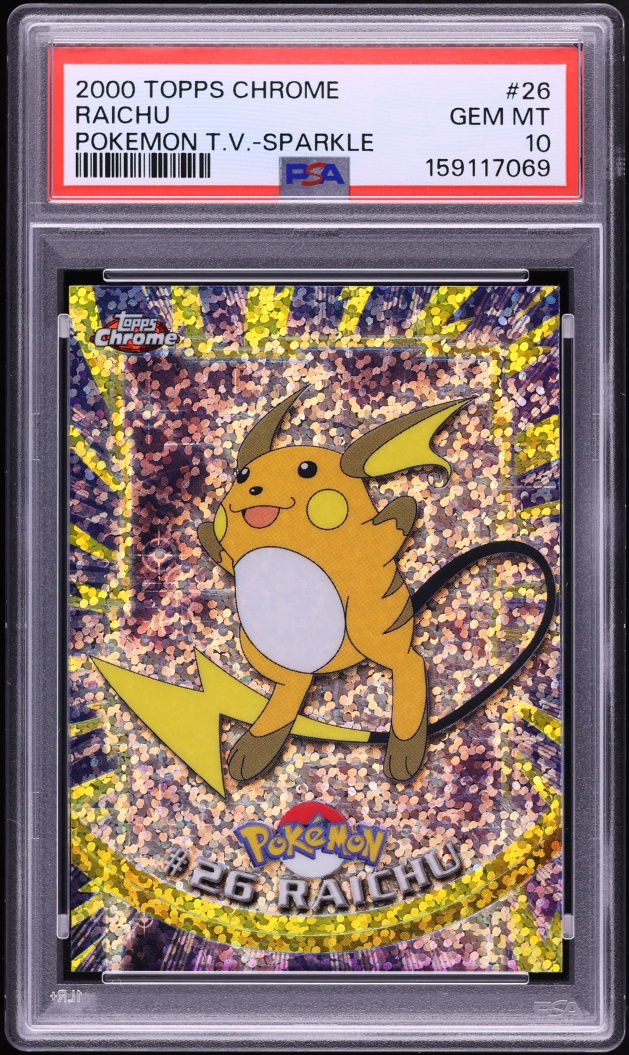 2000 Topps Chrome Pokemon Series 1 Sparkle Raichu #26 PSA 10 GEM MINT