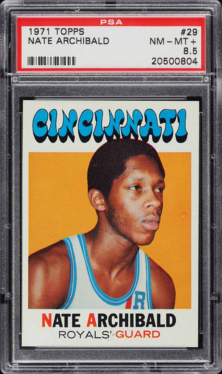 1971 Topps Basketball Nate Archibald ROOKIE #29 PSA 8.5 NM-MT+