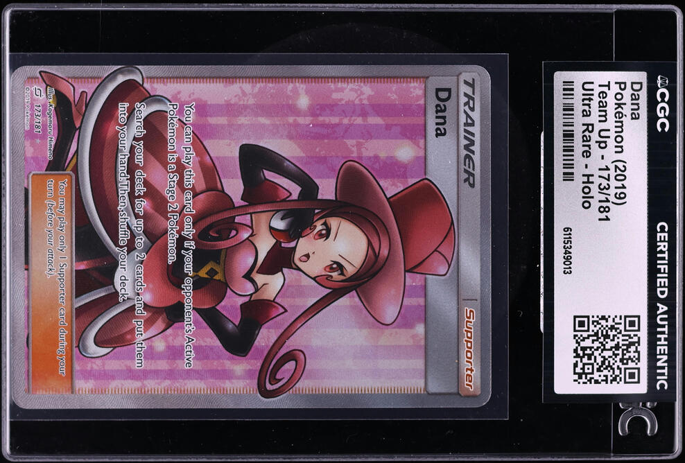2019 Pokemon Sun & Moon Team Up Full Art Dana #173 CGC AUTH