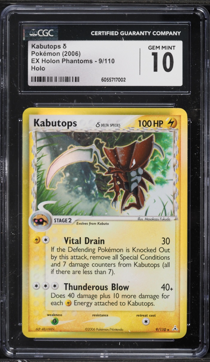 2006 Pokemon EX Holon Phantoms Holo Kabutops #9 CGC 10 GEM MINT